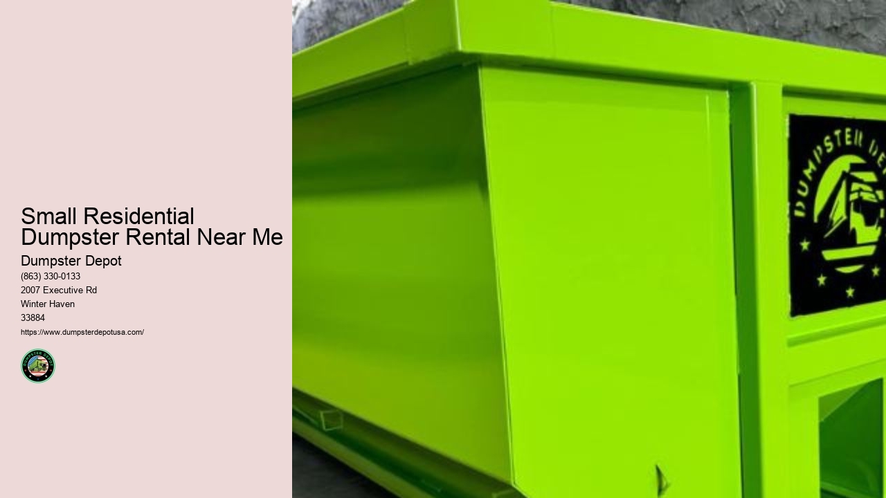 Cheap Small Dumpster Rental Near Me